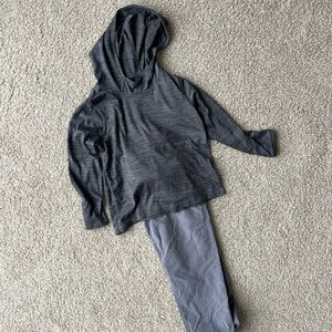 Boys’ Gray Long Sleeve light Hoodie & Gray Pants Outfit | Size 6